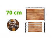 Żaluzje tarasowe ALUMINIOWE DREWNOPODOBNE + uchwyty (kolory do wyboru) | długość desek 70 cm